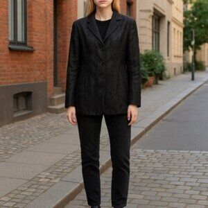 Eileen Fisher Eclipse Jacquard Silk Jacket Women's Size Small Artsy Lagenlook